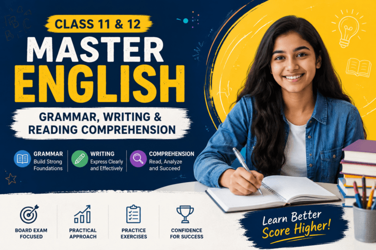 Master English for Class 12: Grammar, Writing & Reading Comprehension
